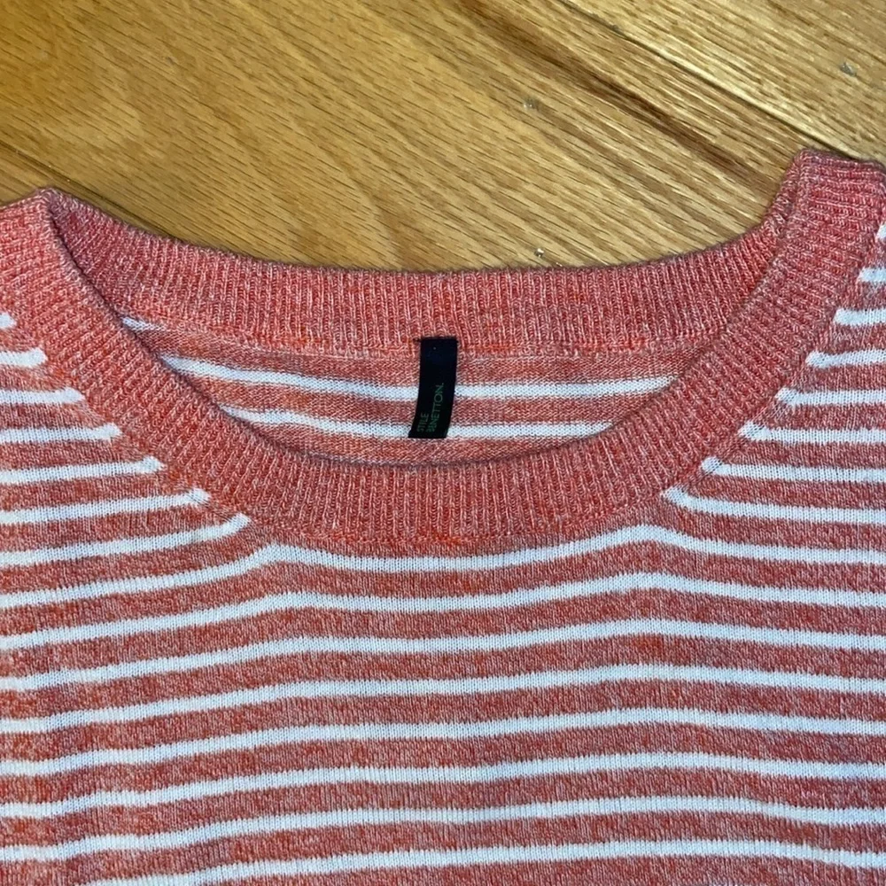 Stile Benetton Cotton Striped Sweater tagged XL-closer to M/L, preloved … - Picture 5 of 10